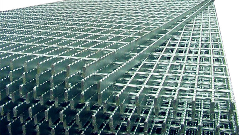 open steel floor grating