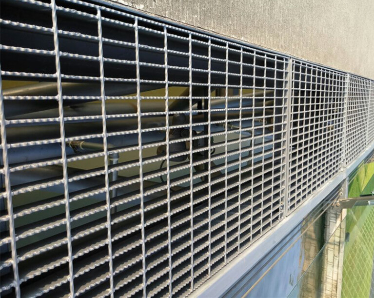 steel grating fence